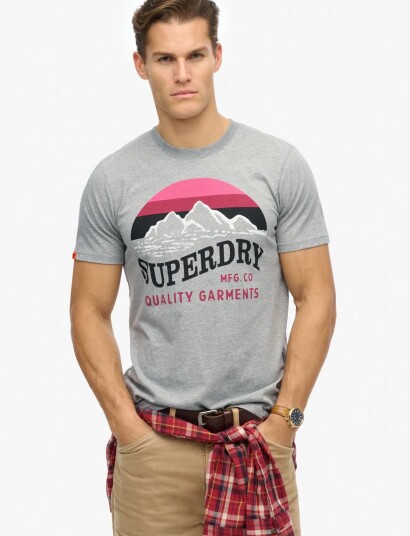 Superdry Cl Great Outdoors Relaxed Tee Grey M