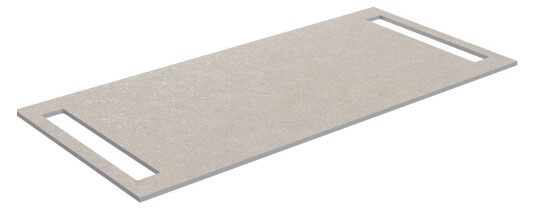 Korsbakken Benkeplate HPL med Håndkleholder Sand / 2 Sider 100cm