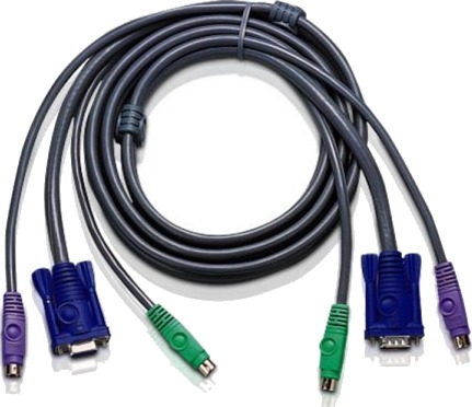 Aten 2L 1003P/C Tastatur / Video / Musekabel Kvm Ps/2 Hd 15 Vga Hann Til Ps/2 Hd 15 Vga 3 M For Masterview Cs 124A Cs 172 Masterview Lite Cs142 Masterview Plus Cs138a