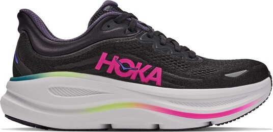 Hoka Women"s Bondi 9 Black/Neon Dragonfruit, 40