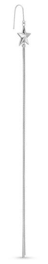 Jane Kønig Night Star Chain Øredobbe Single Sølv NSCE-AW24-S Dame 925 sterling silver