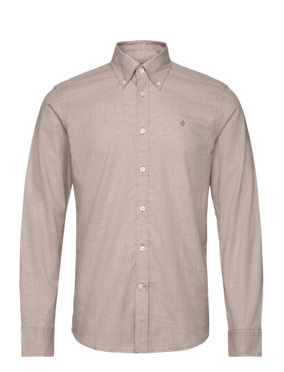 Morris Watts Flannel Shirt-Slim Fit - Beige - XXL