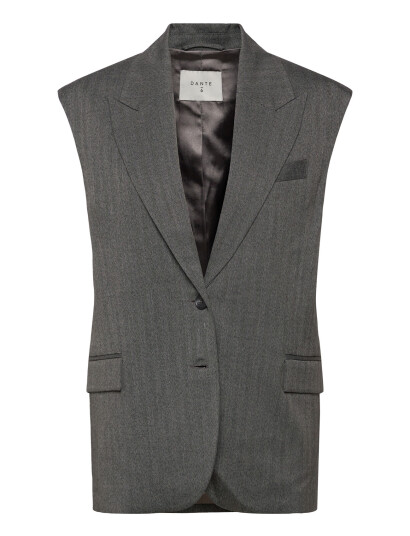 Dante6 Dante6 Avenue Herringbone Waistcoat   Grey   34