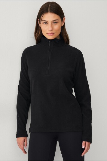 Áhkká Fleecetrøye Fleece Basic Half Zip W Svart