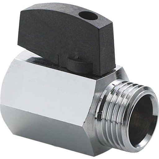 Kuleventil m/grep 3/8" m/Nippel