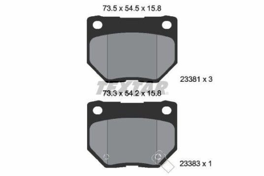 Bremseklosser TEXTAR 2338102 Bremseklosser TEXTAR 2338102