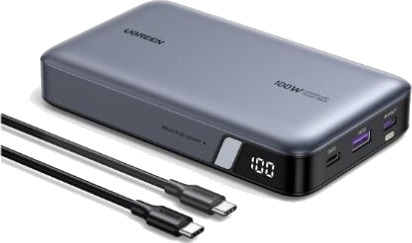 Ugreen Nexode Powerbank 20000 mAh 100W Hurtiglading Grå Ugreen Nexode Powerbank 20000 mAh 100W Hurtiglading Grå