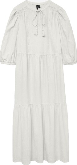 Vero Moda - Kjole vmPretty 3/4 Long Dress Wvn - Hvit
