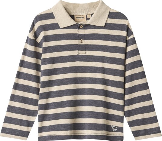 Wheat Polo Shirt L/S Fred Blue 98