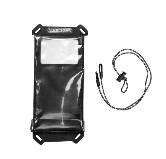 ORTLIEB Safe-It Vannavstøtende Mobilveske (Maks. mobil: 18 x 9.5cm) - Svart / Gjennomsiktig