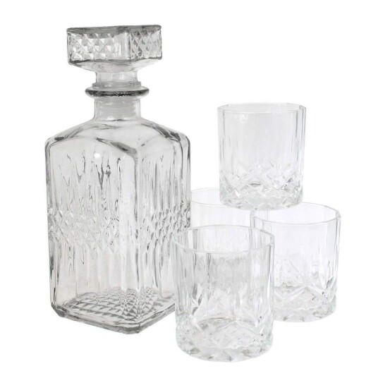 Northix Whiskykaraffel med 4 whiskyglass