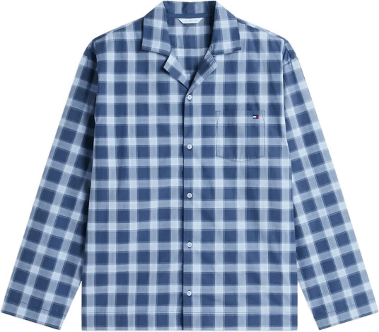Tommy Hilfiger Ls Woven Pj Shirt Set Print Blue S