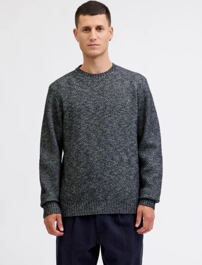 Jack & Jones Jprblawilson Knit Crew Neck Styd Aw25 Navy M