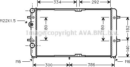 PRASCO VNA2180 Radiator motorkjøling