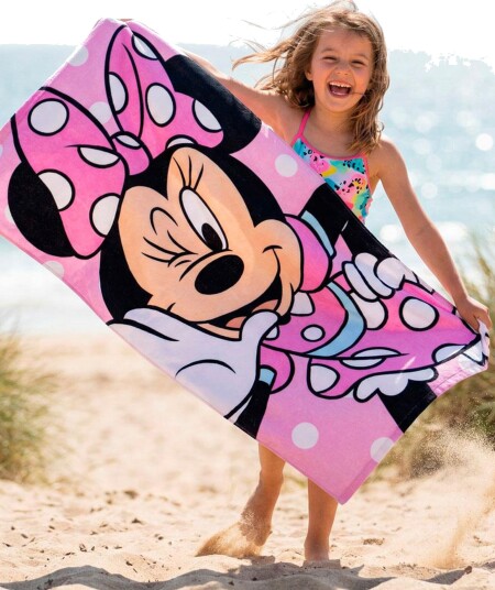Disney Minni Mus Håndkle 100% Bomull Rosa