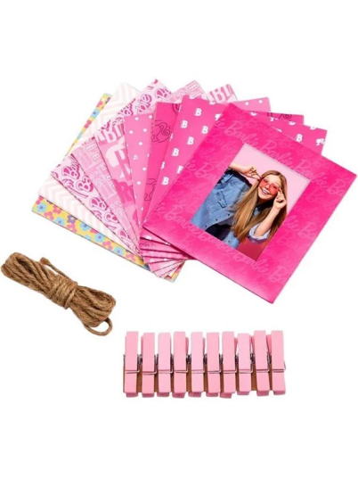 Kodak Barbie Frame Squares Clips And String