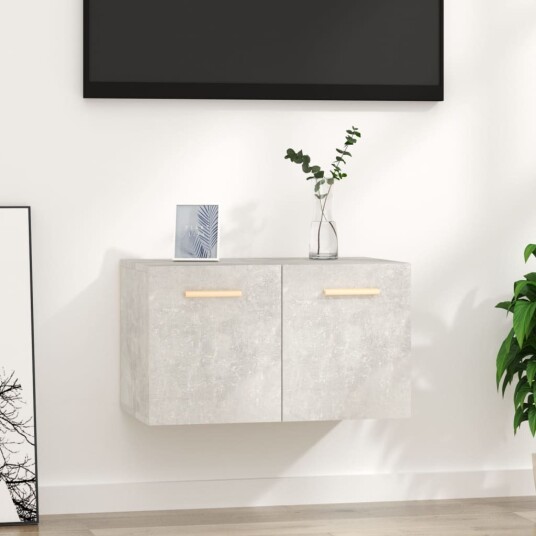 vidaXL Veggskap betonggrå 60x36,5x35 cm konstruert tre