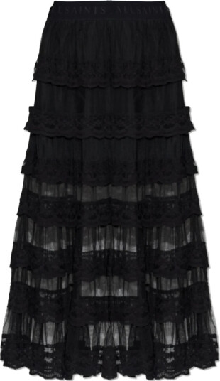 AllSaints Dame Skjørt Svart S,
