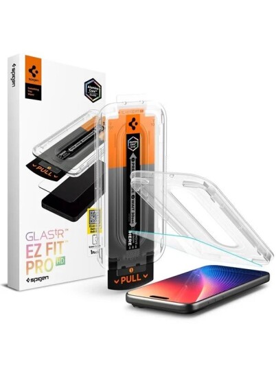 Spigen tR EZ Fit Pro HD Gjennomsiktig Skjermbeskytter for iPhone 16/17 Pro - 1 Pakke Spigen tR EZ Fit Pro HD Gjennomsiktig Skjermbeskytter for iPhone 16/17 Pro - 1 Pakke