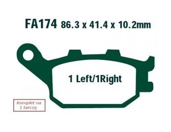 Bremseklosser EBC Brakes FA174V Bremseklosser EBC Brakes FA174V