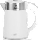 Adler AD 1372W Vannkoker 0,6L 800W Trådløs Hvit med Vannivåindikator