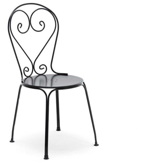 Byarums bruk Classic no.1 stol Svartlackerad/metallsete Svart