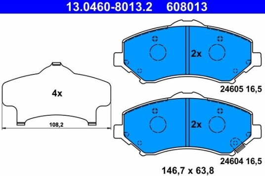 Bremseklosser ATE 13.0460 8013.2