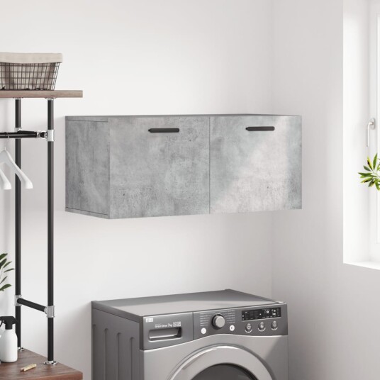 vidaXL Veggskap betonggrå 80x36,5x35 cm konstruert tre vidaXL Veggskap betonggrå 80x36,5x35 cm konstruert tre