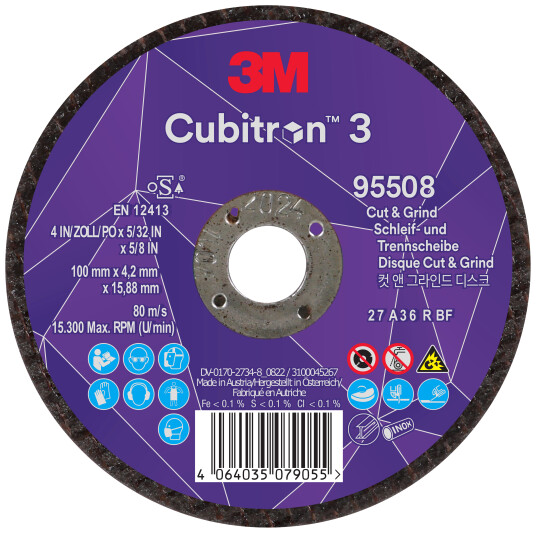 Cubitron 3 kutte-/skrubbskive T27 100Ã4,2mm