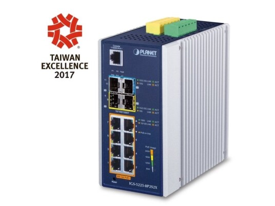 Planet Igs-5225-8P2s2x, Håndtert, L3, Gigabit Ethernet (10/100/1000), Full Tosidig, Strøm Over Ethernet (Poe), Kan Monteres På Vegg