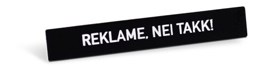 Nei til reklame skilt 78x12 Svart