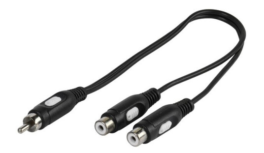 Vivanco 46027, Svart, Rca, 2 X Rca, Hankjønn, Hunkjønn, Blister Vivanco 46027, Svart, Rca, 2 X Rca, Hankjønn, Hunkjønn, Blister