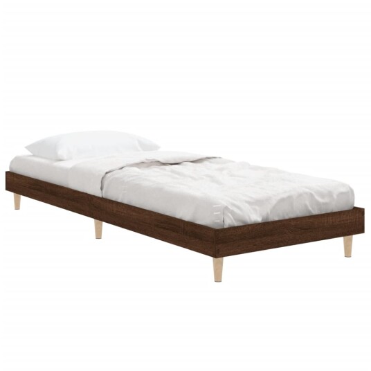 vidaXL Sengeramme brun eik 75x190 cm konstruert tre