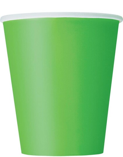 14 stk Limegrønne Pappkrus 270 ml