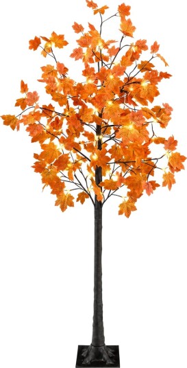 vidaXL LED-lønnetre Brun 180 cm Plast 120 LED-lys