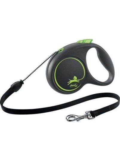 Flexi Black Design M Hundebånd 5 m 20 kg Grønn