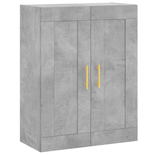 vidaXL Highboard betong grå 69,5x34x180 cm konstruert tre 8720845491635