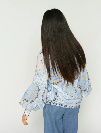 MOS MOSH Mmwylde Orchid Blouse Blue M