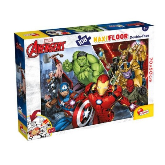 Lisciani Dobbeltsidet Puslespil 108 Brikker Marvel Avengers