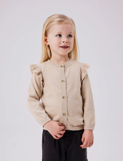 name it Nmfabinne Ls Knit Card Noos Beige 80