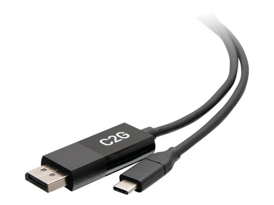 C2G 6ft (1.8m) USB-C to DisplayPort Adapter Cable - 4K 60Hz - videoadapterkabel - 24 pin USB-C til DisplayPort - 1.8 m