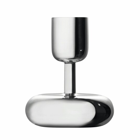 Iittala Nappula lysestake 107 mm i stål, liten Iittala Nappula lysestake 107 mm i stål, liten