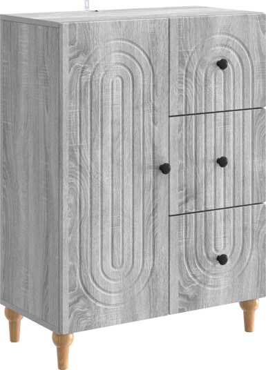 Serviesskap Grå sonoma 66 x 34,5 x 90 cm Konstruert tre Serviesskap Grå sonoma 66 x 34,5 x 90 cm Konstruert tre