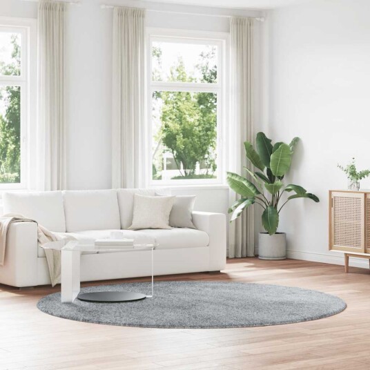  Flossteppe med lang luv NAVARRA sølvgrå 240x240 cm polyester 8721158558787