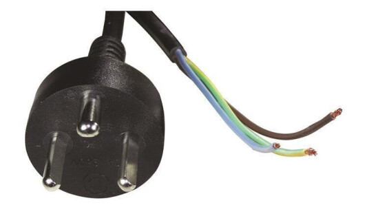 ROLINE Power Cable Open End. K-IT Plug. Black 3.0m