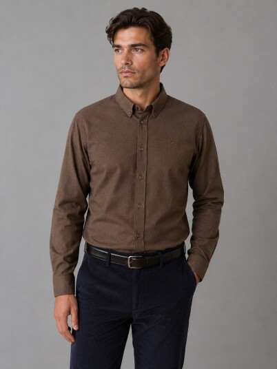 Clean Cut Copenhagen Flannel Shirt Brun XXXL
