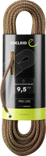 Edelrid Eagle Lite Protect Pro Dry klatretau 9,5 mm grønn/rød