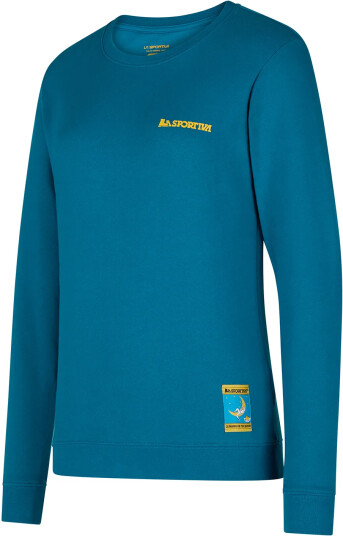 La Sportiva Women's Climbing On The Moon Sweatshirt Turchese/Giallo L