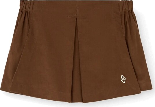 THE ANIMALS OBSERVATORY Olingo Microcorduroy Kid Skort Brown   Brown   8 Y