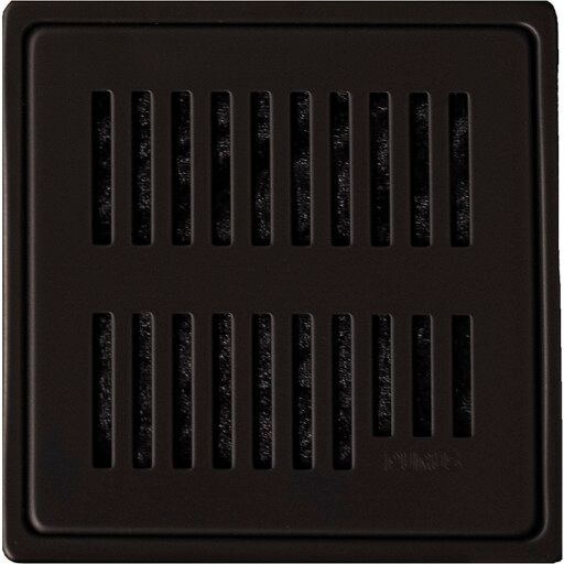 Purus Rib Avløpsrist Rist Og Ramme 150x150mm Matt Sort